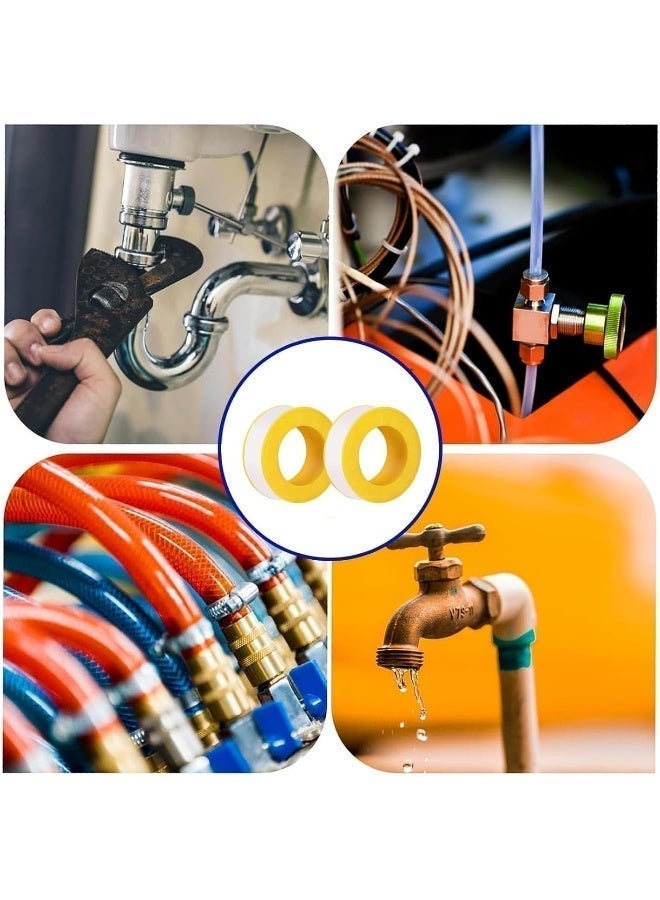 Poaker Thread Sealing Teflon Tape En 751-3 With 0.25G/Cm2 Density 0.9Mmx12Mmx10Mtr Ptfe For Pipe Fittings And Fixing Water Leak Pack Of 2 - Image 2